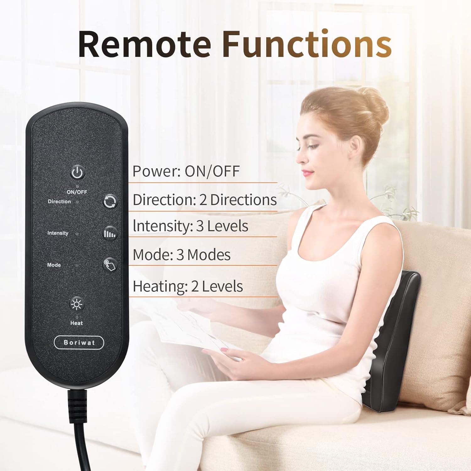 Neck Back Massager with Heat, Electric Massagers for Neck and Back, 3D Kneading Massage Pillow for Back, Neck, Shoulder, Leg Pain Relief, Gifts for Women Men Mom Dad