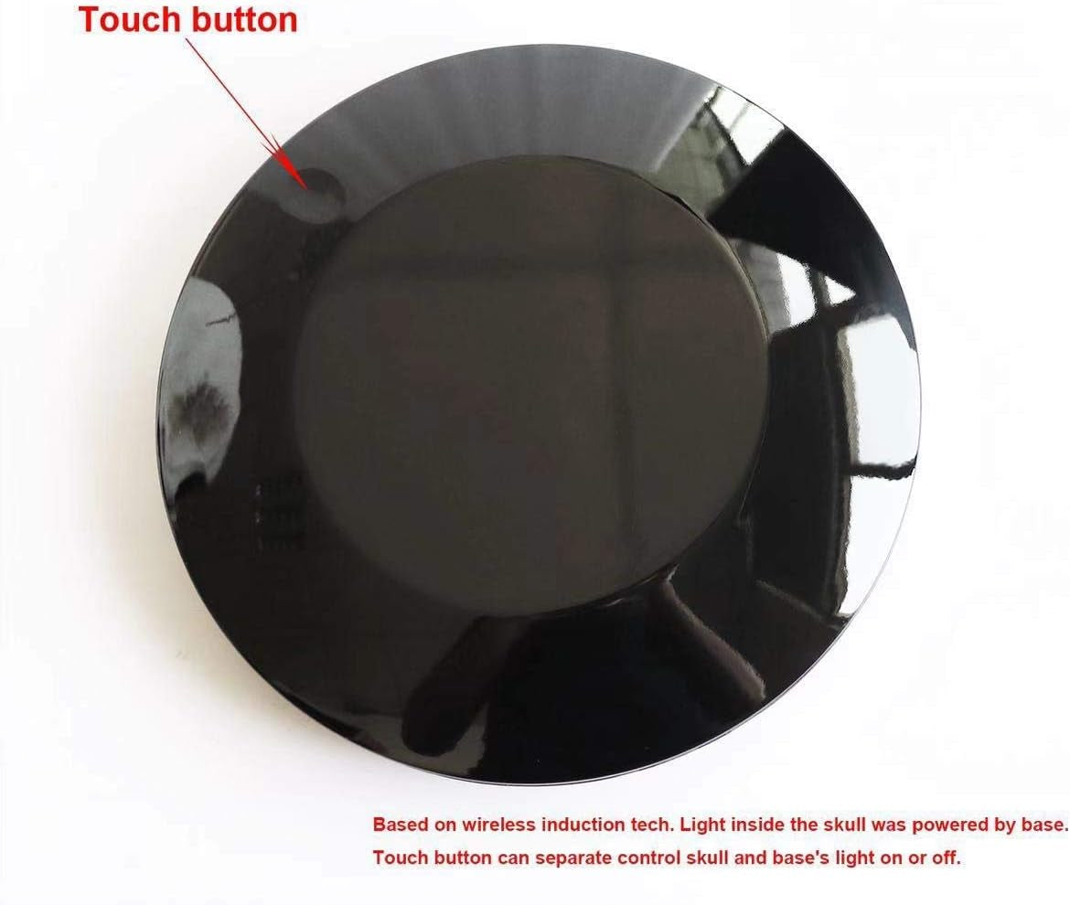 Magnetic Levitating Levitate 3D Skull LED Night Light with Touch Button Base,Floating and Rotating Globe Decoration Creative Crafts Statues for Home/Office/Festival/Halloween…