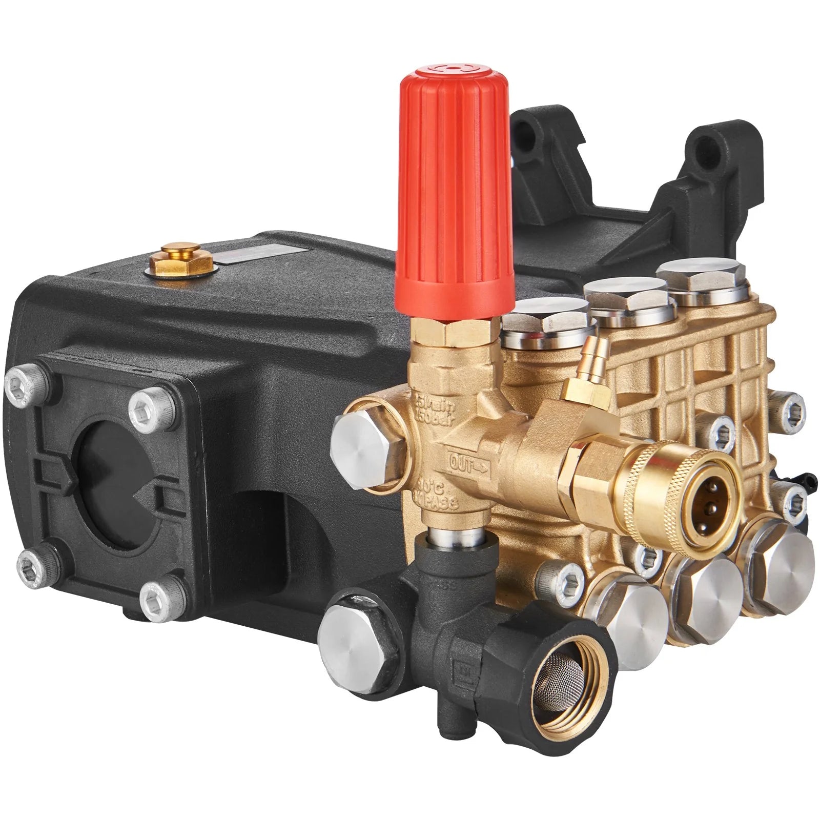 VEVOR Pressure Washer Pump, 1 Shaft Horizontal Triplex Plunger, 4400 PSI, 4 GPM Flow, Replacement Power Washer Pumps Kit, Parts Washer Pump, Compatible with Simpson Morflex Models 40224, 40225, 40226