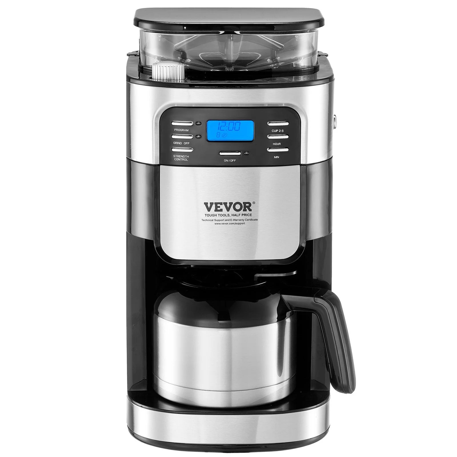 VEVOR 8-Cup Drip Coffee Maker with 24-Hour Programmable Timer