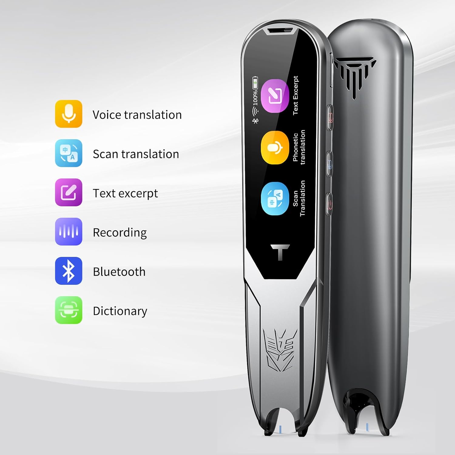 Translator Pen, Reading Pen for Dyslexia, Traductor De Voz Instantaneo, Pen Scanner Text to Speech Device, Scan Reader Pen OCR Digital Pen Reader, Wireless Translation Pen Scanner for Students Adults