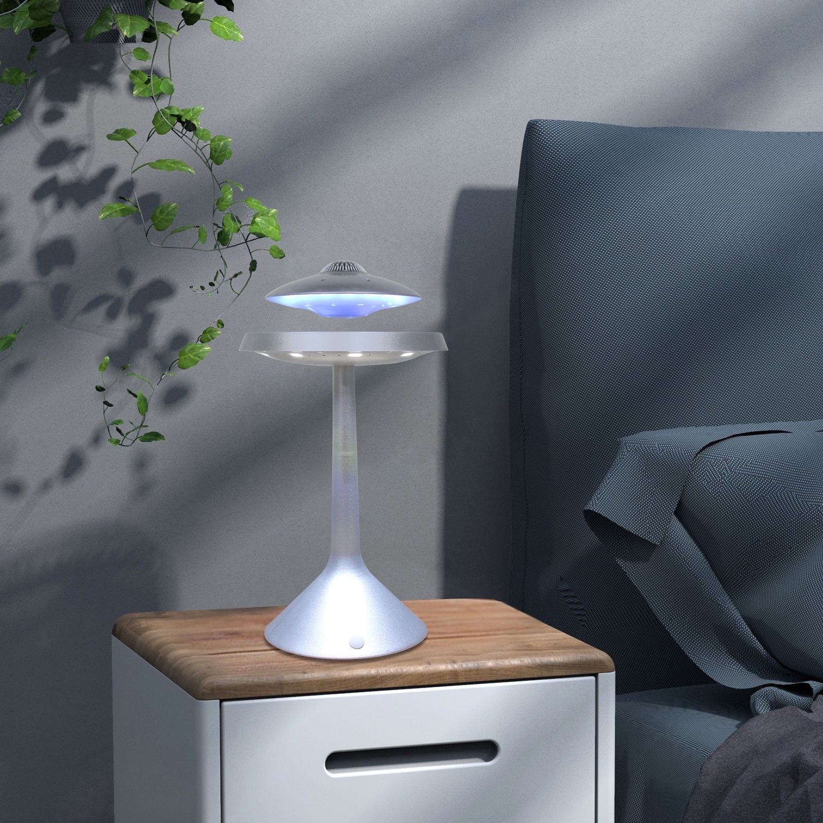 Night Light Levitating Floating Bluetooth Speaker UFO Magnetic LED Lighting