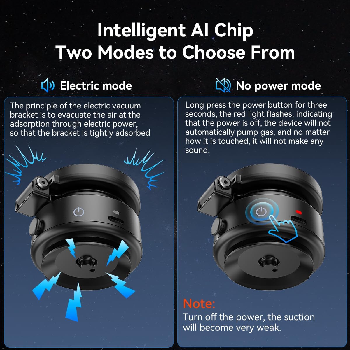 360°Rotating Electric Vacuum Magnetic Suction Phone Holder, XO Foldable Car Phone Mount,Strong Magnetic Car Phone Holder for Iphone16/15/14/13/12 Series,For Any Smooth Surfaces (Not Charging Phone)