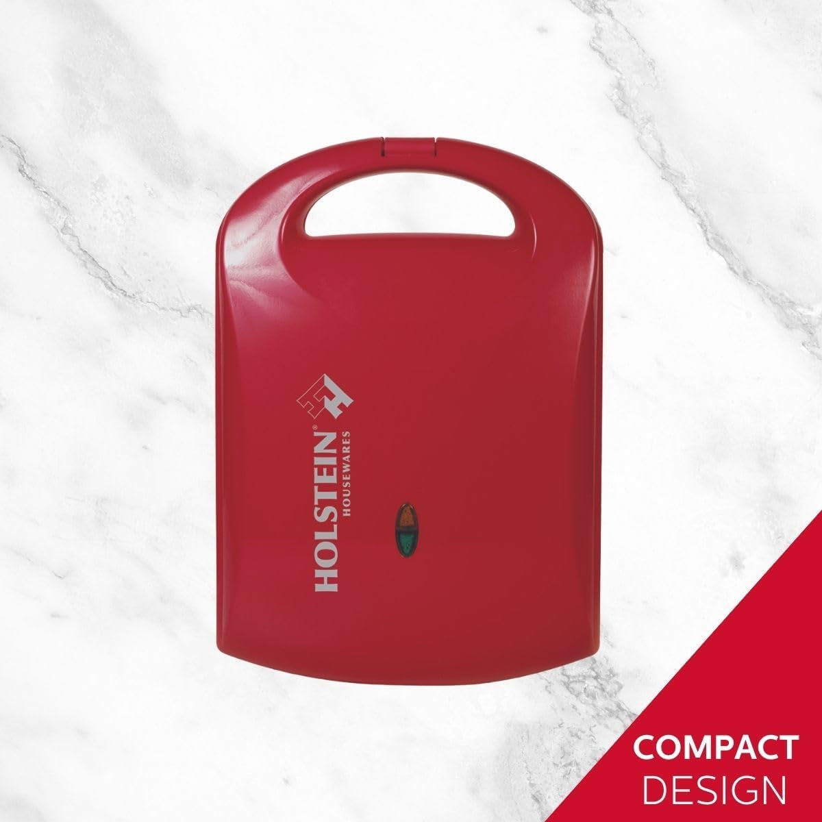 Non-Stick Heart-Shaped Waffle Maker in Red - Quickly Creates 4 Heart Waffles