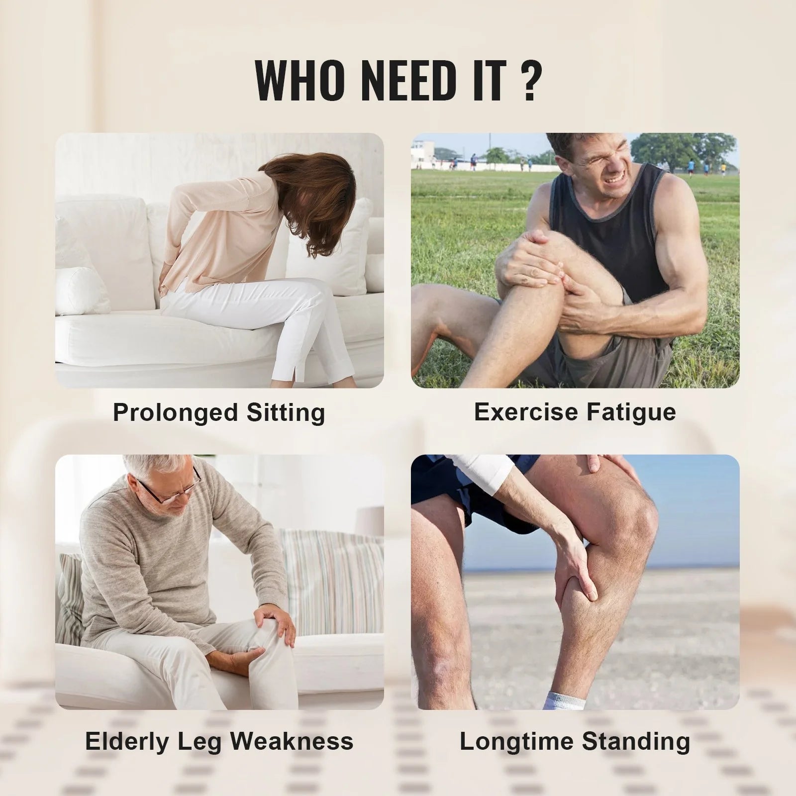 VEVOR Full Leg Massager, Air Compression Leg Massager for Foot Calf Thigh Knee, 3 Modes & 3 Intensities, Leg Compression Massage Boots for Circulation, Relaxation, Pain Relief - Great Gift for Mom/Dad