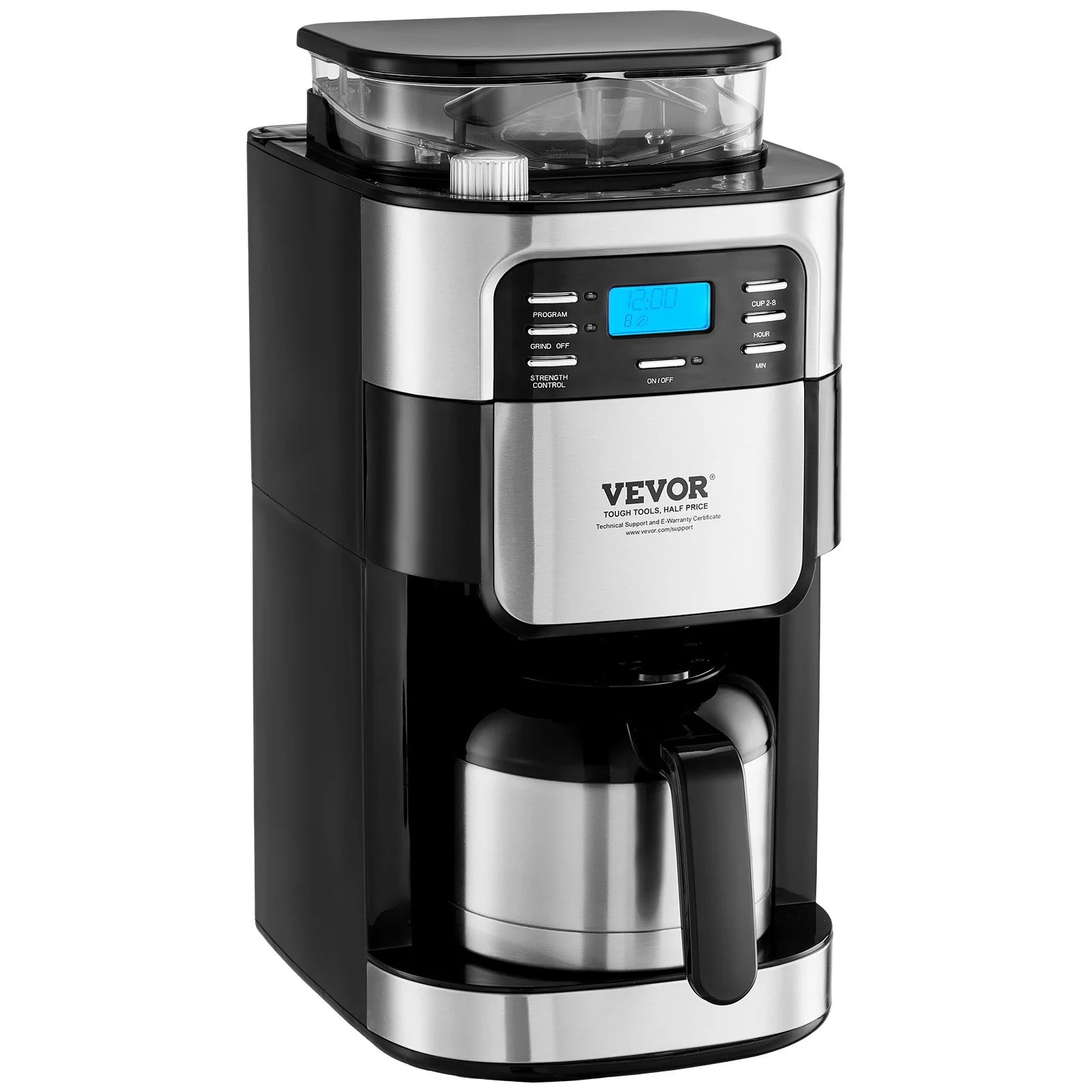 VEVOR 8-Cup Drip Coffee Maker with 24-Hour Programmable Timer