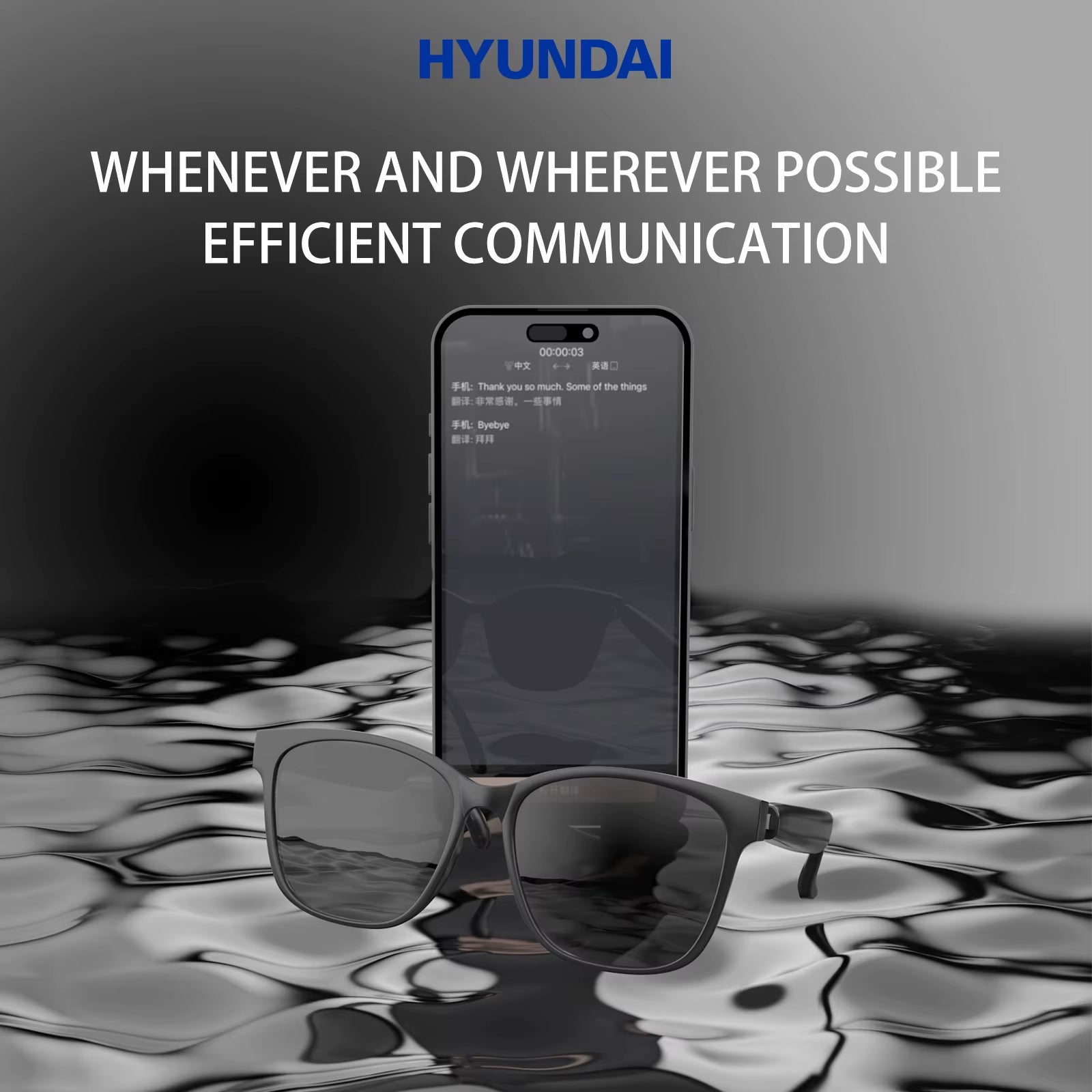 HY-C8 Smart Glasses AI Language Translation Chat Intelligent Bluetooth Glasses Wireless Headphone Real-Time Smart Sunglasses