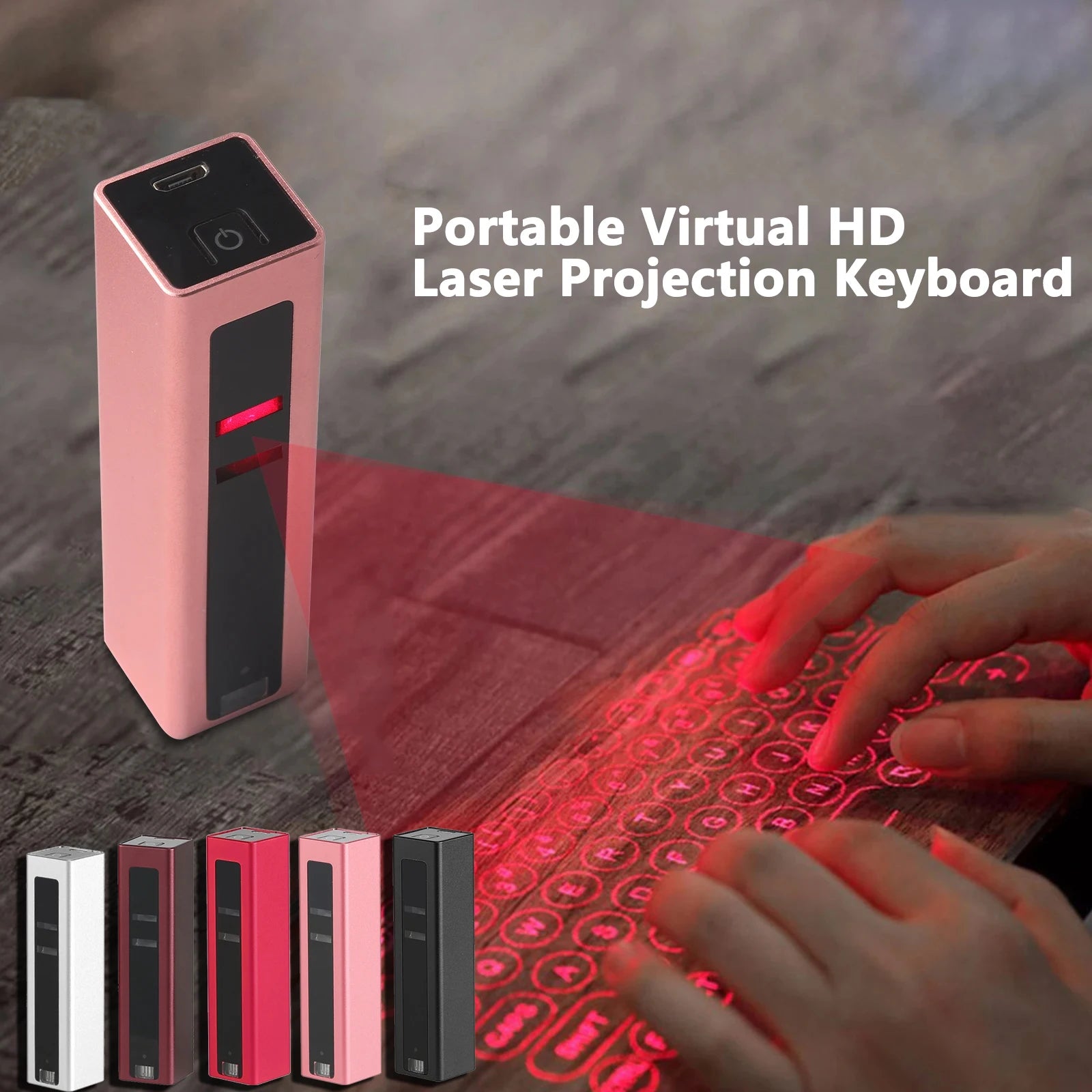 Fashion Portable Virtual Laser Wireless Keyboard for Android/Ios Computer PC Handheld Projection USB Charging Bluetooth Keypad