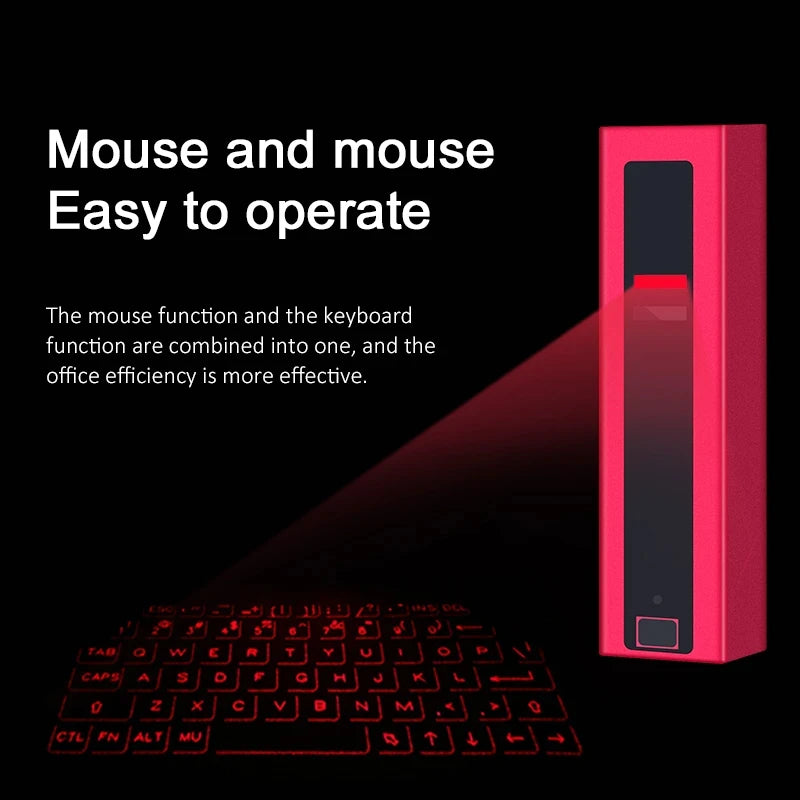 Fashion Portable Virtual Laser Wireless Keyboard for Android/Ios Computer PC Handheld Projection USB Charging Bluetooth Keypad