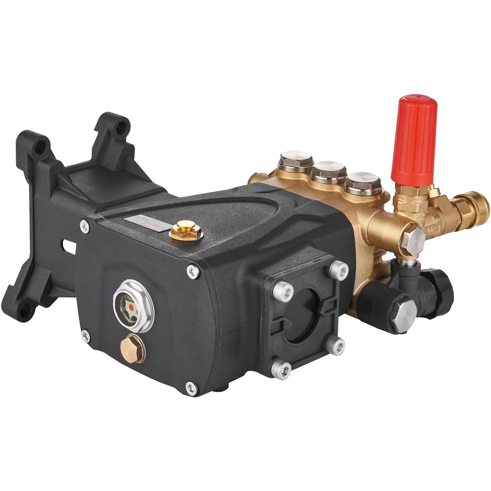 VEVOR Pressure Washer Pump, 1 Shaft Horizontal Triplex Plunger, 4400 PSI, 4 GPM Flow, Replacement Power Washer Pumps Kit, Parts Washer Pump, Compatible with Simpson Morflex Models 40224, 40225, 40226