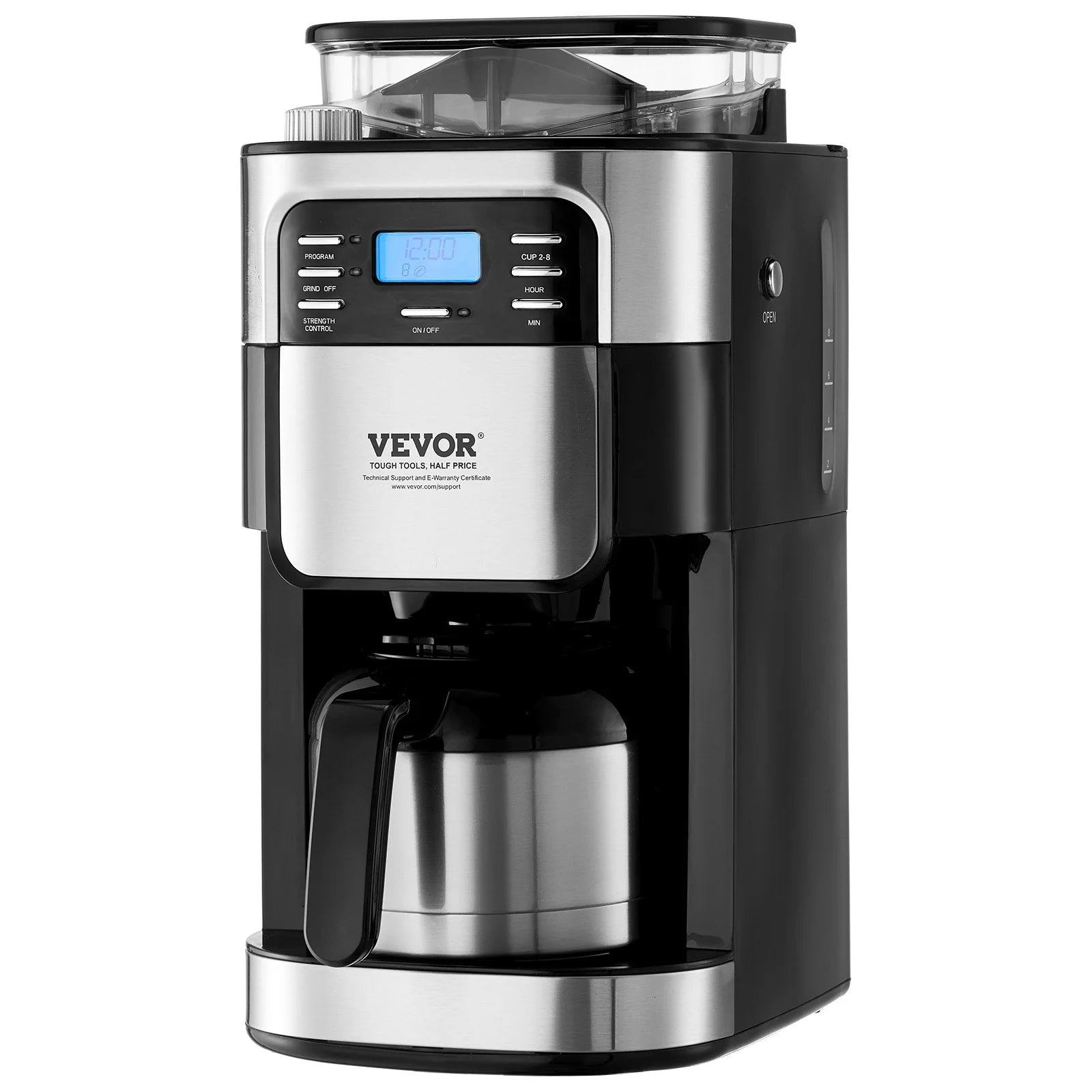 VEVOR 8-Cup Drip Coffee Maker with 24-Hour Programmable Timer