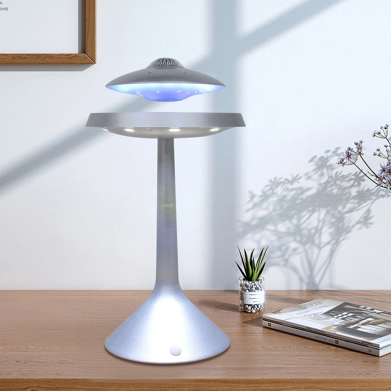 Night Light Levitating Floating Bluetooth Speaker UFO Magnetic LED Lighting
