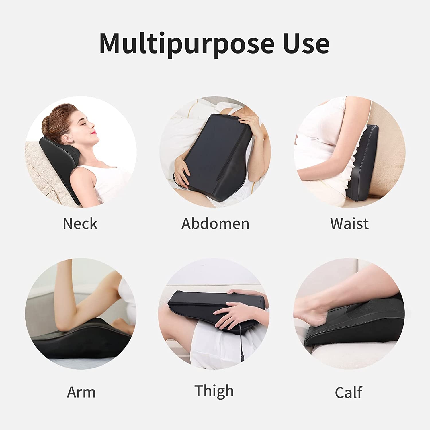 Neck Back Massager with Heat, Electric Massagers for Neck and Back, 3D Kneading Massage Pillow for Back, Neck, Shoulder, Leg Pain Relief, Gifts for Women Men Mom Dad