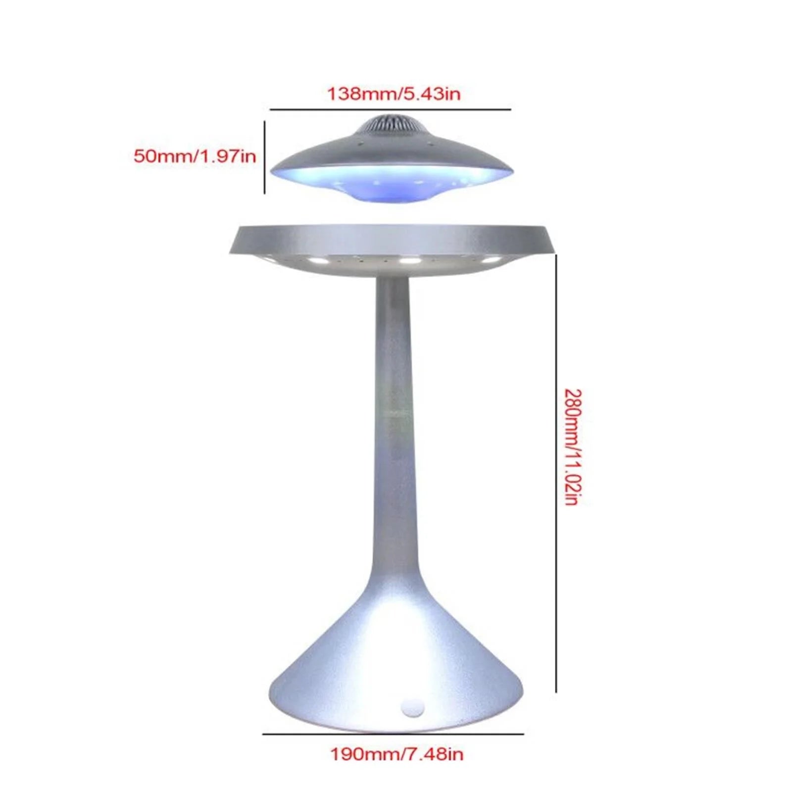 Night Light Levitating Floating Bluetooth Speaker UFO Magnetic LED Lighting