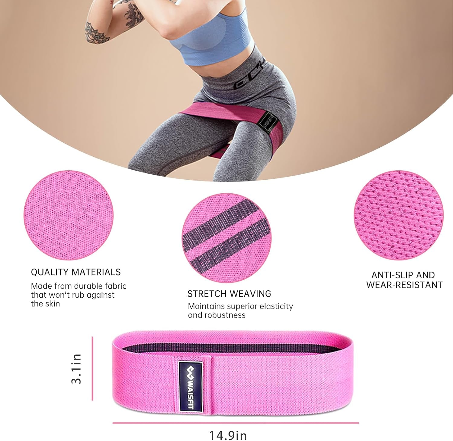 Gym Barbell Pad Set for Women and Men Gym Equipment, Barbell Pad Gym Essentials Women, Gym Accessories for Women with Barbell Pad, Resistance Bands, Ankle Safety Straps, Lifting Strap and Carry Bag