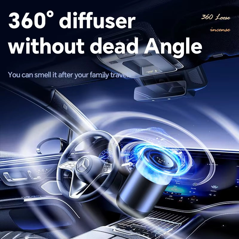 Car Perfume Diffuser Air Freshener LED Light Smell Distributor Fragrance System with USB Rechargeable Aromatherapy Scent