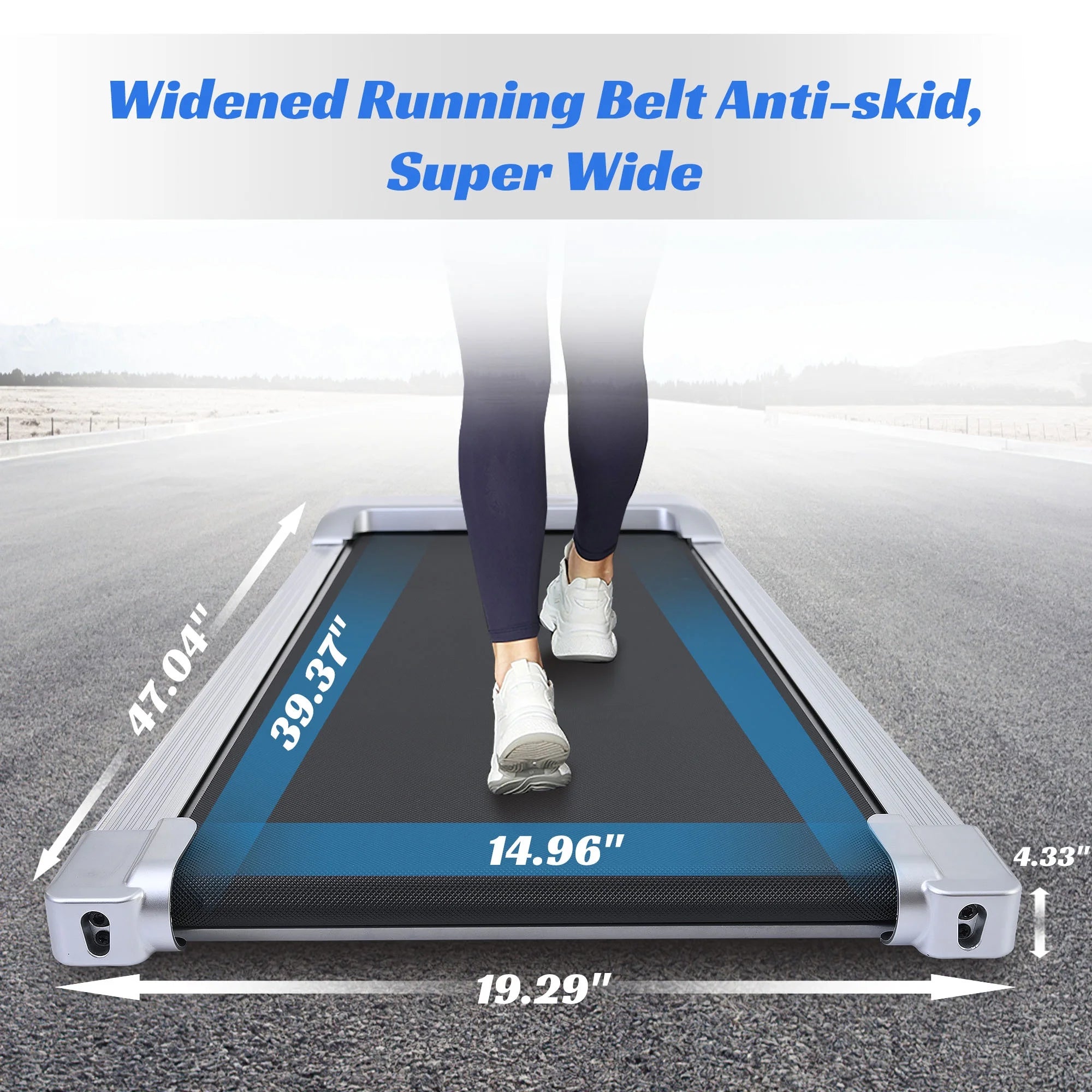 2 in 1 under Desk Electric Treadmill 2.5HP, Remote Control, Display, Walking Jogging Running Machine Fitness Equipment for Home Gym Office