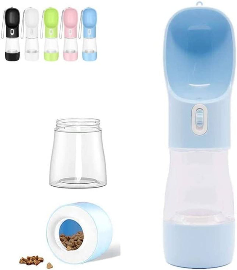 Outdoor Dog Water Bottle Dispenser - Leak Proof Bottles for Dogs on the Go with Food Container Multifunctional Travel Outdoor（Green）
